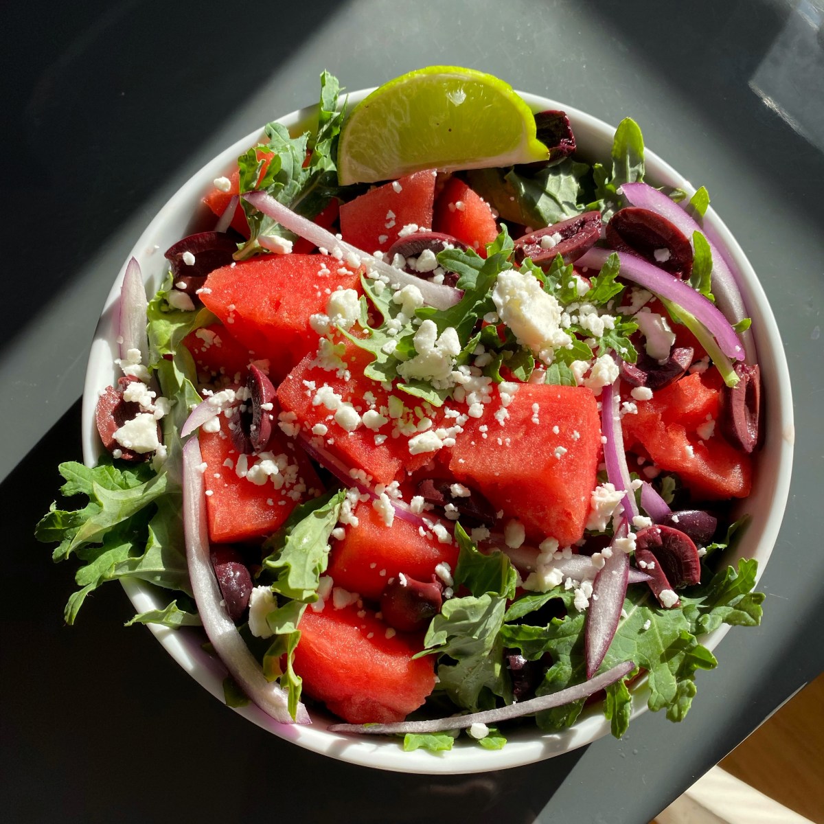 Watermelon Salad with Feta and Kalamata&nbsp;Olives