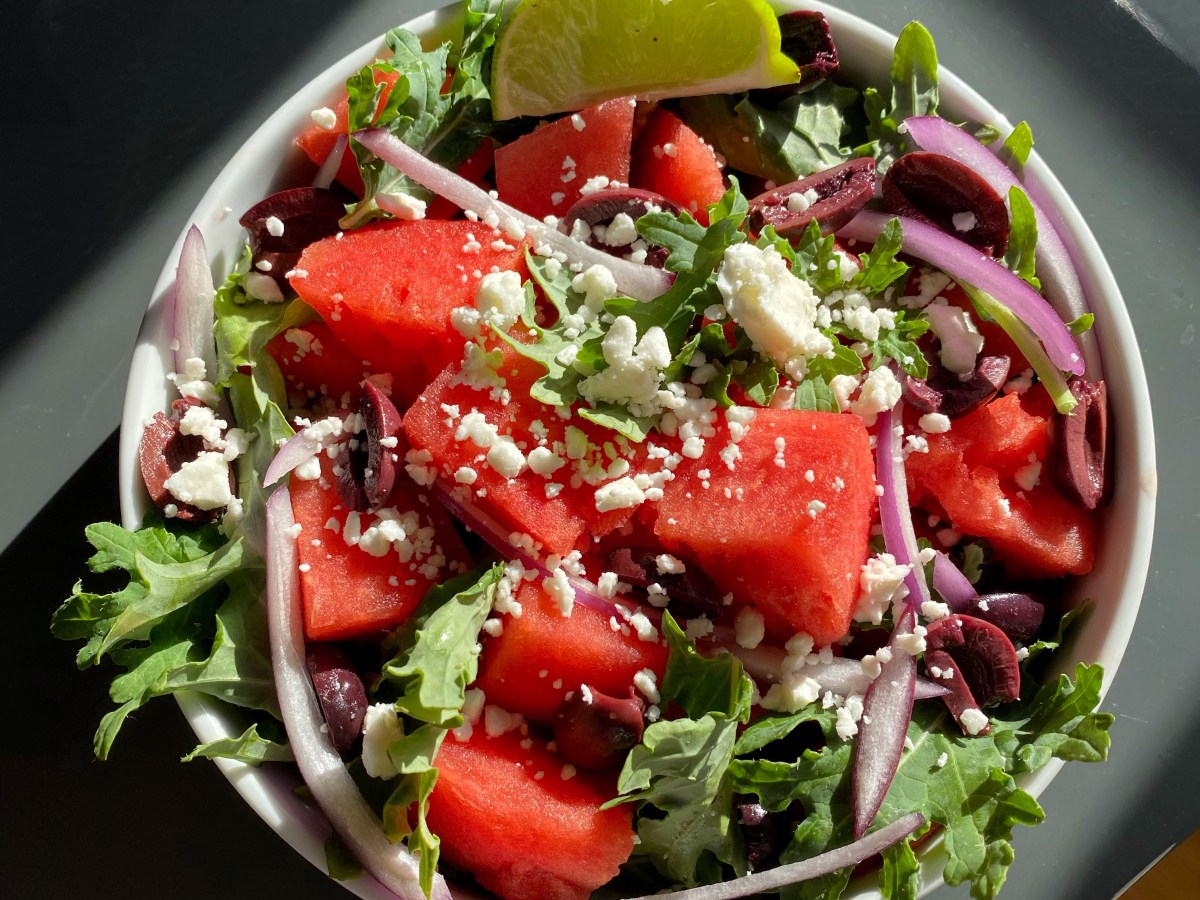 Watermelon Salad with Feta and Kalamata&nbsp;Olives
