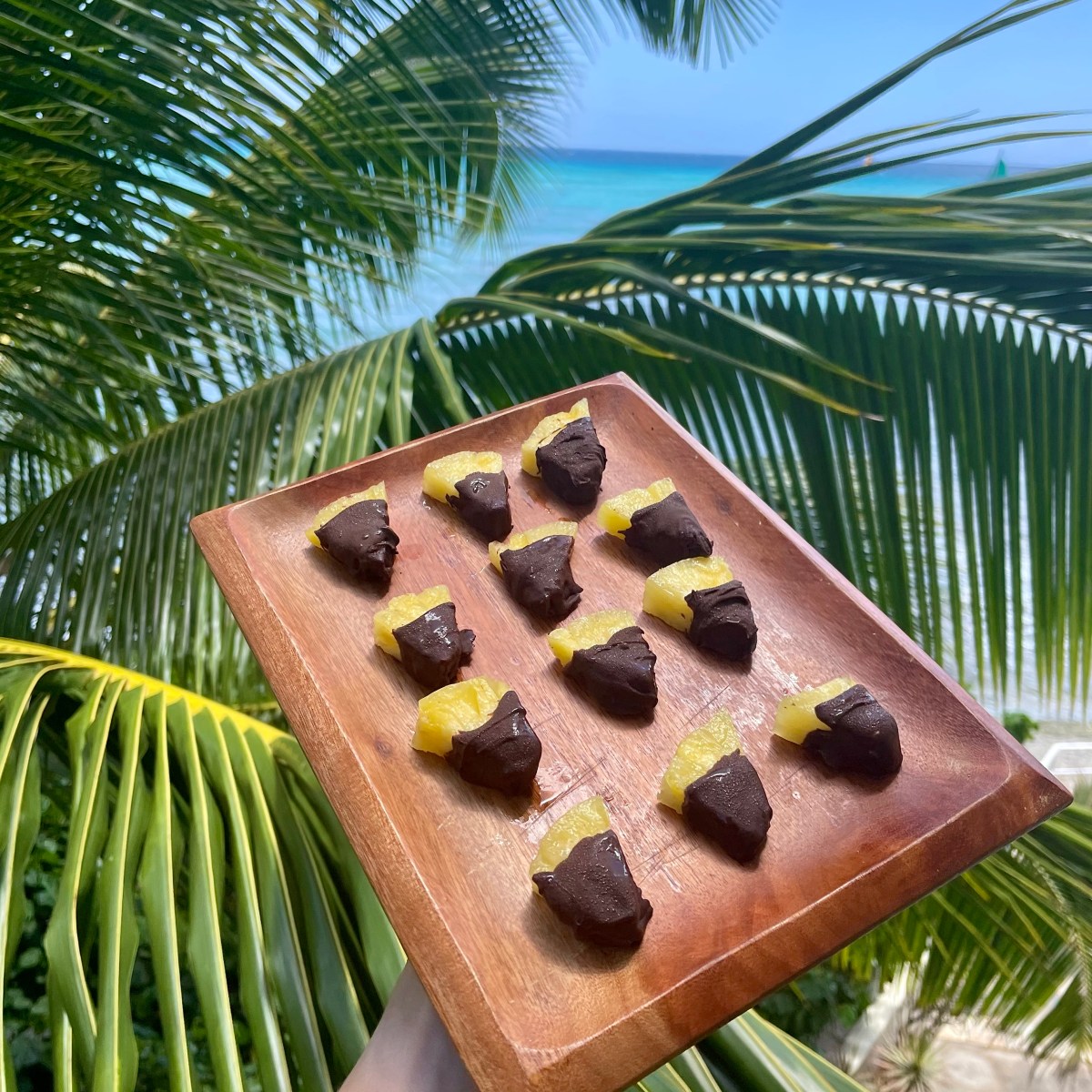 Chocolate Dipped Pineapple&nbsp;“Pops”