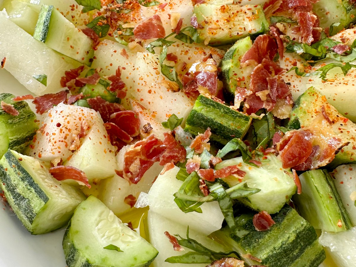 Summer Melon Salad with Tajin and Crispy&nbsp;Coppa