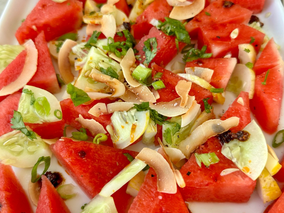 Chili Lime Watermelon with Toasted&nbsp;Coconut